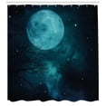 thumbnail image 3 of Ambesonne Space Shower Curtain, Outer World Cosmos Moon, 69"Wx70"L, Petrol Blue, 3 of 3
