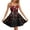 Black#1, variant on Women's Pleated Short Sleeve Dress,Women's Valentine's Day Love Printed Cute Retro Strap Dress Red L