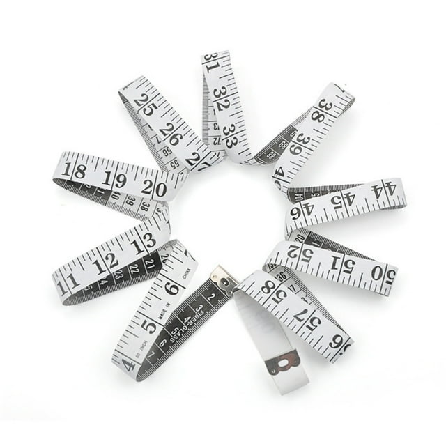 WHEANG Measuring Tool Ruler Diy Tailor'S Clothing Measuring Tape Inch Cloth Ruler Soft Tape 60 Inch/300Cm One Size White