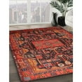thumbnail image 3 of Ahgly Company Machine Washable Indoor Square Traditional Sienna Brown Area Rugs, 5' Square, 3 of 7
