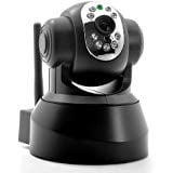 Budget Plug and Play IP Camera Securas - 1/4 Inch CMOS, 10m Nightvision, Pan + Tilt, Motion