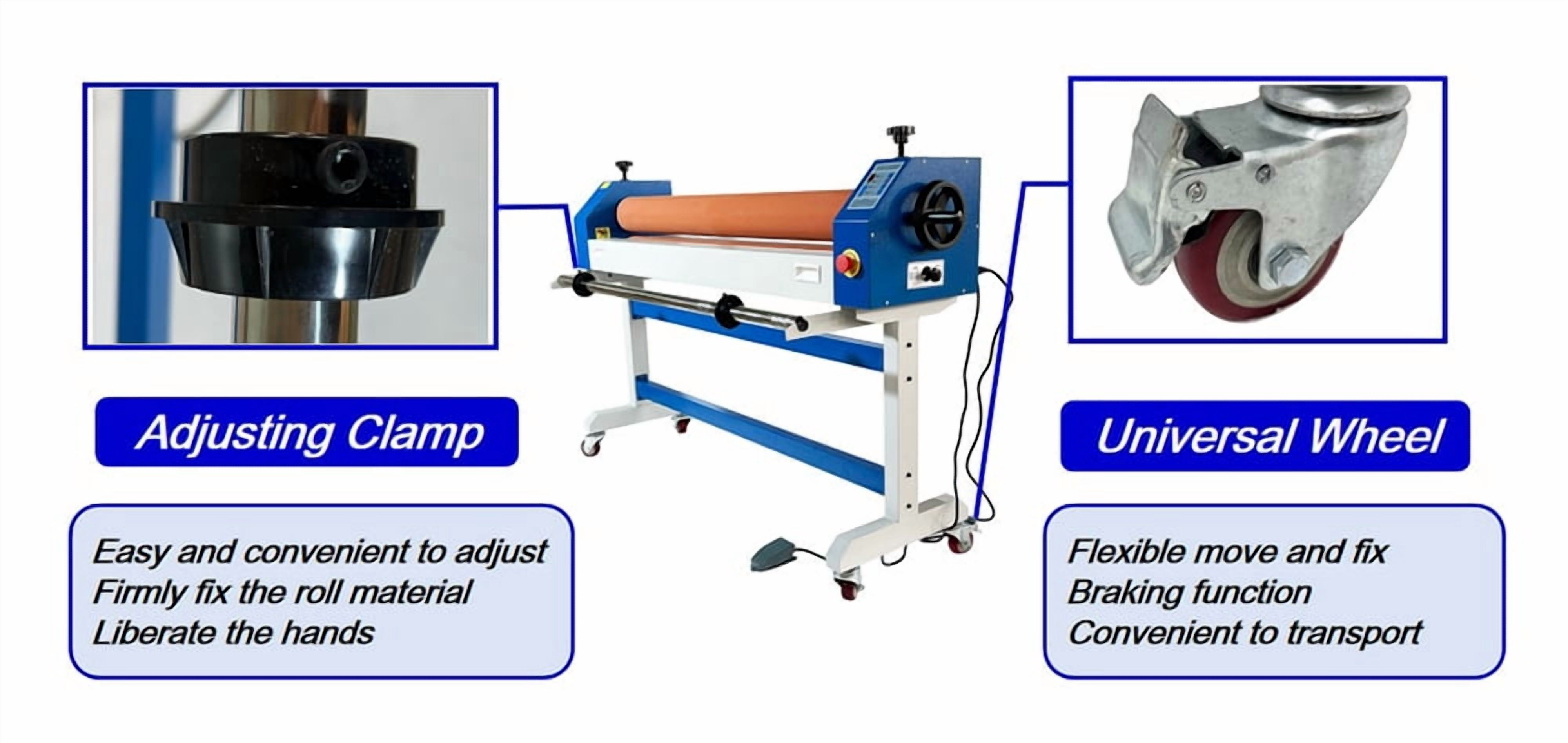 51 Inch Cold Laminating Machine Electric Manual Dual Use Single Sided Cold Roll Laminator