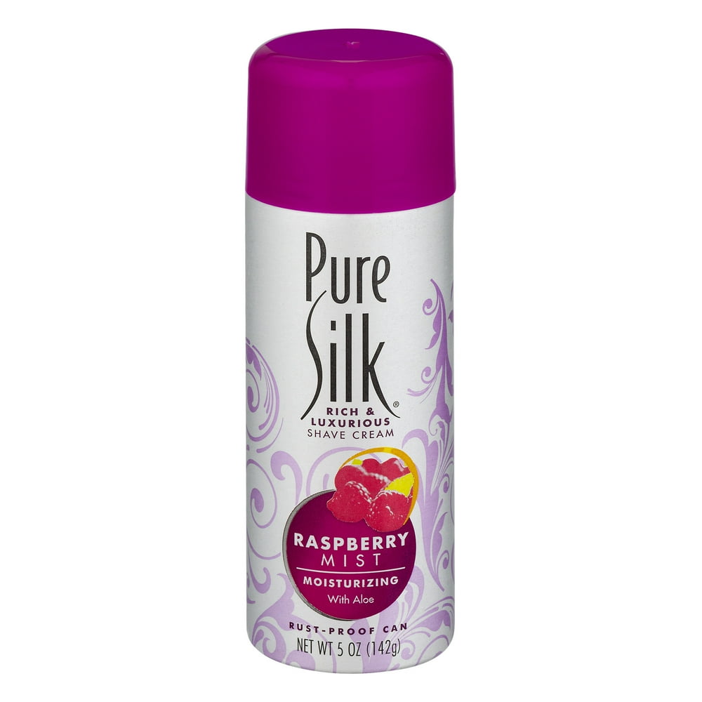 Pure Silk Raspberry Mist Shave Cream for Women, 5 OZ