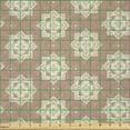 thumbnail image 2 of Ambesonne Retro Fabric by the Yard Microfiber, Floral Shapes and Lines Art, 10 Yards, Pale Rust Cream and Eggshell, 2 of 2