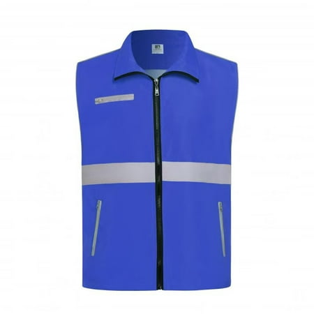 Womens Tank Tops- Fishing Vest for Women Full Zip Sleeveless Casual Lightweight Breathable Outdoor Hiking Travel Work Vest Jacket Blue L