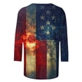 thumbnail image 4 of Pxxlle 250 Anniversary USA Shirts for Women Plus Size 4th of July Shirt Patriotic 3/4 Sleeve Tops Summer Casual Crewneck Independence Day Tops XXXXL, 4 of 5
