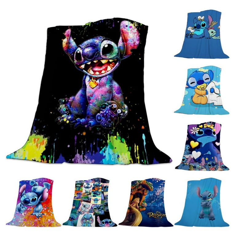 Cute Stitch Anime Stitch Blanket Ultra Soft Flannel Blankets Suitable for  Kids and Adults Home Decor Manga Bedding Couch Living Room All Season 