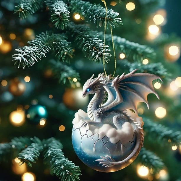 XWSHYW Decoraciones Navideñas Colgante de Dragones En Navidad