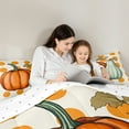 thumbnail image 5 of Homewish Rustic Autumn Pumpkin Full Size Comforter Sets,Happy Fall Bedding Comforter Set,Orange Geometric Circle Bedding Sets For Girls Teens,Ultra Soft Home Decor Reversible,3-Piece, 5 of 8