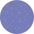 thumbnail image 1 of Ahgly Company Indoor Round Patterned Jeans Blue Area Rugs, 5' Round, 1 of 6