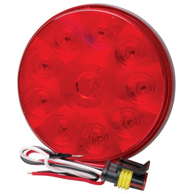 RoadPro 4 LED Low Profile Round Sealed Stop/Turn/Tail Light Red LED