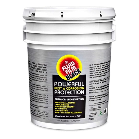 Película de fluido lubricante negra sin aerosol, 5 galones