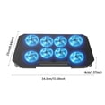 thumbnail image 2 of Soporte para computadora portátil con 8 ventiladores silenciosos Soporte de refrigeración para computadora portátil Interfaz USB dual, 2 of 9