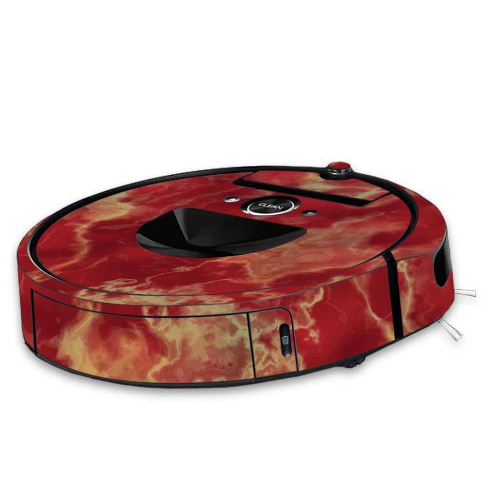 Skin Decal Wrap Compatible With Roomba i7 Robot Sticker Design Crimson