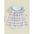 thumbnail image 4 of Okbabeha Toddler Baby Girl 4th of July Outfits Infant Ruffle USA Flag Fourth of July Dress Summer Independence Day Clothes, 4 of 8