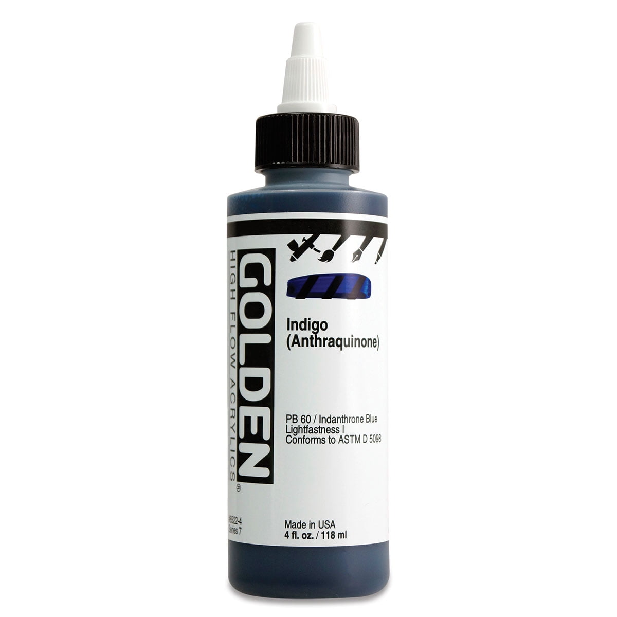 Golden� High Flow Acrylic, 4 oz., Indigo Anthraquinone