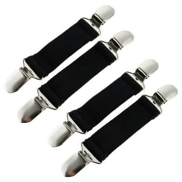 Paquete de 2-6 clips para de acero inoxidable, clip elástico para guantes para niños pequeños, color negro 2 piezas