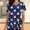 Blue, variant on Generic Women Stretchy Vneck Short Sleeve Cute Bunny and Eggs Printed Nurse Working Uniforms with 2 Pockets