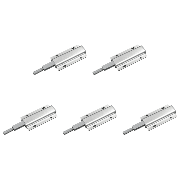 Empujador Puerta Gabinete Sin Manija Toque Magnético Puerta Armario Puerta Cajón Aleación Aluminio Reboteador Metal Y Doble Oro Plateado (Plata)