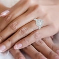 thumbnail image 3 of SZUL Women's 2 3/4 Carat TW Oval Lab Grown Diamond Engagement Ring in 14K White Gold, 3 of 6