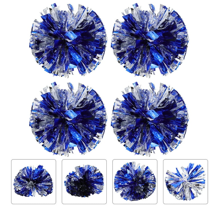Blue Tinsel Cheerleader Pom Poms Blue Tinsel Cheerleader Pom Poms