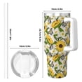 thumbnail image 4 of Pofeuu Sunflowers And Butterflies Print 40oz Ice Bully With Handle And Straw Stainless Steel Vacuum Insulated Cup And 2 In 1 Straw Lid, 4 of 8