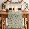 thumbnail image 1 of Table Runners 70 Inches Long Dress Scarves, Rustic Floral Farmhouse Coffee/Dining/Kitchen Table Decor, Holiday Table Runner, Sage Green Farmhouse Wildflowers Vintage 13x70 Inch, 1 of 8