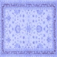 thumbnail image 1 of Ahgly Company Machine Washable Indoor Square Oriental Blue Traditional Area Rugs, 8' Square, 1 of 4