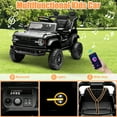 thumbnail image 4 of 12V Powered Ride on Toys Truck, Ford Bronco Raptor Ride on Truck Car with Remote Control, Electric Car for Kids 3-5 Years Old w/ LED & Bluetooth, Spring Suspension, Gifts for Boys & Girls, Black, 4 of 8