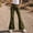 Army Green, variant on Leopard Print Pants for Girls Y2K Bell Bottom Leg Button Stretch Causal Sweatpant Cheetah Graphic Trousers