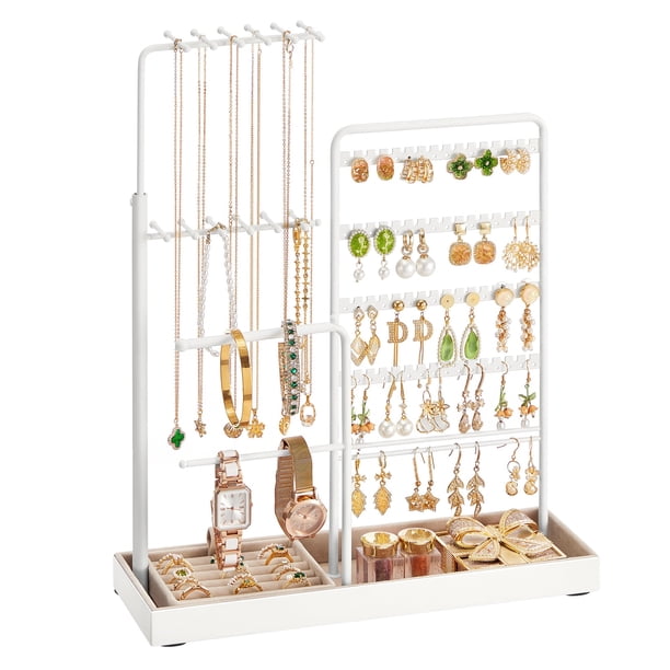 Soporte Ajustable para Collares SONGMICS en Blanco Mate