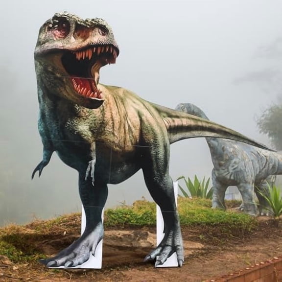 3.91 ft Life Size Dinosaur Cardboard Large T-rex Cardboard Cutout Standup Dinosaur Birthday Party Decorations Tyrannosaurus Photo Backdrop for Jurassic Theme Jungle Safari Party Supplies