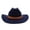 Navy, variant on EHQJNJ Womens Cowboy Hats for Small Heads Denim Style New Straight Cowboy Hat British Style Fedora Flat Top Black Top Hat European and American Style Hat White Womens Cowboy Hat Disco Cowboy Hat Black