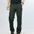 thumbnail image 2 of IROINNID Cargo Pants for Men Relaxed Fit Straight Leg Solid Casual Sweatpants Full Length Pants with Multi-pockets,Gray, 2 of 9