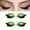 Green, variant on Lazy Eye Shadow Eyelash Patch, Eyeshadow Eyelashes Makeup Stickers with False Lashes & Shadow, 2-In-1 Natural Waterproof Reusable Colorful Eye Makeup Stickers for All Eye Shapes