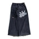 thumbnail image 1 of Pantalones vaqueros unisex estilo hip-hop gótico urbano de talle alto y corte holgado con diseños rasgados y bordados for hombre y mujer, 1 of 3