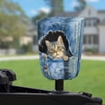 thumbnail image 2 of Yuyamidu Cat RV Electric Trailer Jack Cover Waterproof Tongue Cover for RV/Camper/Travel Trailer/Plug Protector Cowboy Electric Tongue Protector with Tight Belt, Blue, 2 of 7