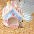 thumbnail image 2 of Hamster Hideaway Cute Ceramic HidingNests ChinchillaHut Pet Cage Accessories Gerbil Houses and Hideouts Small Animal, 2 of 7