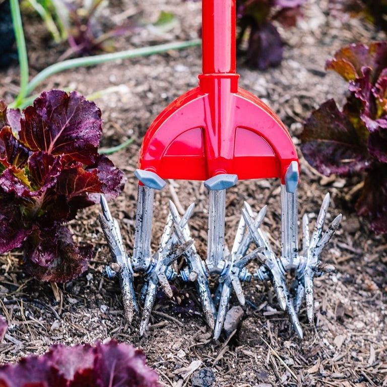 最終LOCKFIELD EQUIPMENT WT-40 FT-40 ウォルナット Garden Weasel Steel Manual Hand Tool Hoe Soil Tiller & Weeder with