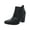 Black Textured, variant on Womens Pollyy Faux Leather Ankle Booties