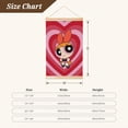 thumbnail image 3 of The Powerpuff Girls Wooden Shaft Hanging Poster Home Decor Poster Wall Art Painting For Living Room Bedroom 36"X24", 3 of 7