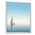 thumbnail image 2 of Designart "Serene Coastal Sailing In White" Coastal Floater Framed Canvas Art Print, 2 of 5