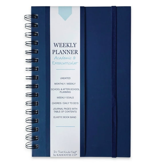 Kahootie Co® Academic Planner 6"x9", Hard Cover (Navy)