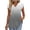 Gray, variant on Womens Short Sleeve Tunic Tops V Neck Gradient Color Pleated High Waist Flowy Summer Blouses, Loose Fit Pullover Fashion Clothes 2026 Ruffle Flutter Sleeve Tee
