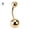 Golden, variant on NUZYZ Surgical Stainless Steel Ball Barbell Belly Navel Ring Button Body Piercing