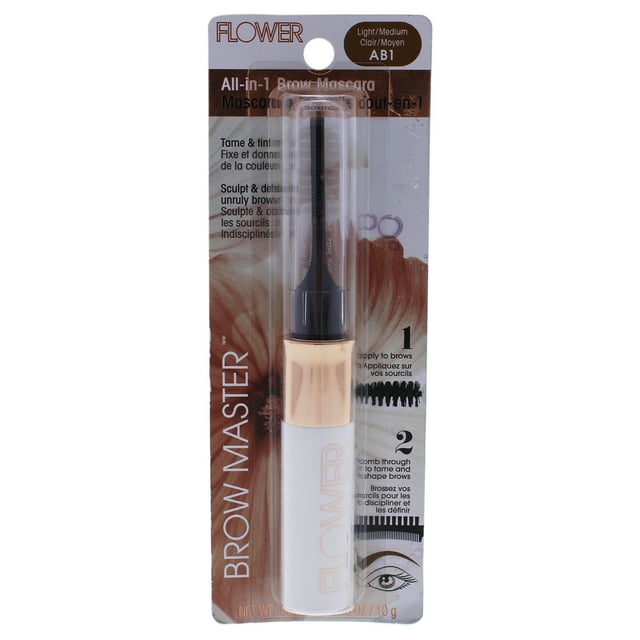 Ceja Flower Flower Brow Master All-In-1 Brow Mascara - AB1 Light Medium Ceja Dama 0.35oz