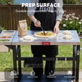 thumbnail image 6 of Feasto Pizza Oven Table, Stainless Steel Top, 4 Upgraded Containers, Lockable Wheels & All-in-One Prep & Storage System, 6 of 10