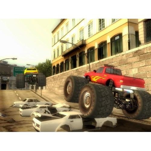 Monster Truck Mayhem Game for Nintendo Wii with Wheel Controller