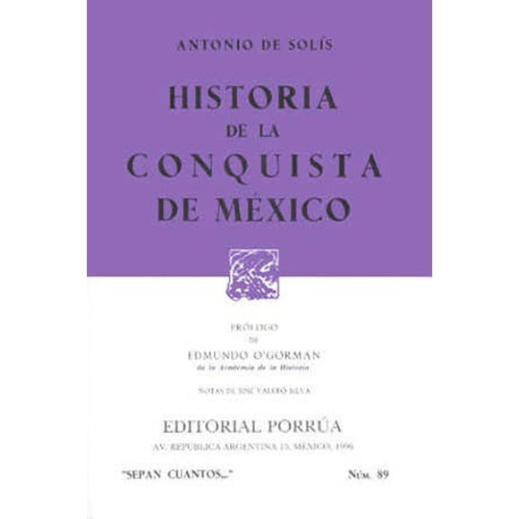 Historia de la conquista de México Editorial Porrúa 9789684320598