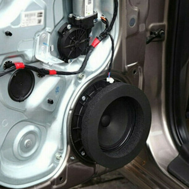Kit de 2 esponjas de espuma para altavoces de puerta de coche, universales, de 6,5 pulgadas, con anillos de espuma, bloqueador de graves, esponja insonorizada, espuma para altavoces de audio de coche